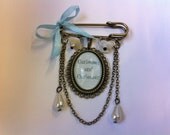 Steampunk Brooch Pin - Alice in Wonderland steampunk Brooch Pin - Curiouser and Curiouser - Gift for Her