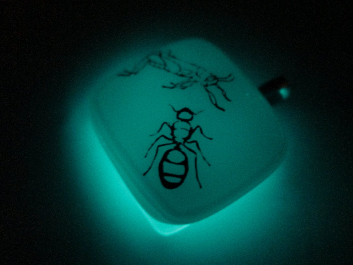 Glow In The Dark Glass Necklace - Ant and the Grasshopper
