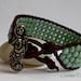 Beaded Leather Cuff, Mermaid's Tail Seafoam Stardust, pale turquoise, Boho chic, Beach