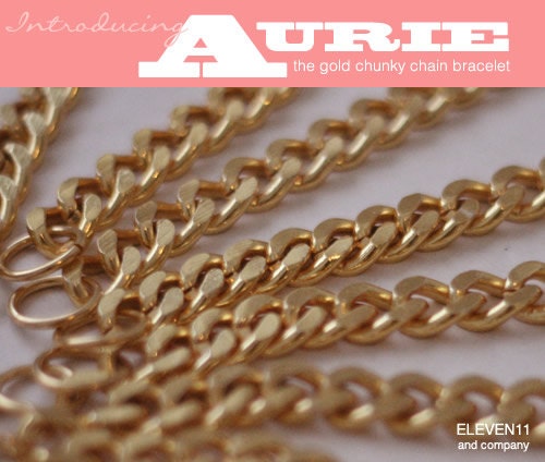 Chunky Gold Chain Bracelet. The Aurie Bracelet by Eleven11.