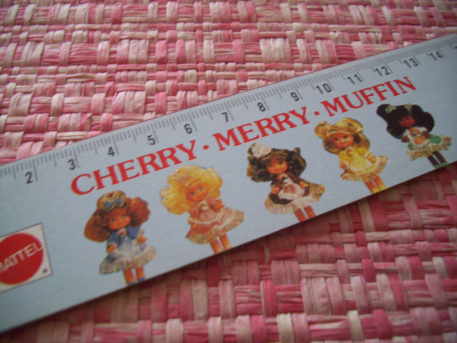 80s Cherry Merry Muffin Ruler Mattel Vintage Barbie Doll Holographic Ruler Blossom team