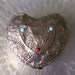 Vintage Heart Jewelry Box 70s Metal Ornate Trinket Box Home Decor Gem Container GVS team