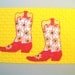 Cowgirl, Boots, Rodeo, Country, Handmade, Card, red boots