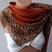 Brick Color-Leopard. Very Soft cotton fabric.