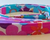 Dog Leash - Pink, Purple, Orange and Turquoise Multi to go with Dog Collar - Clara