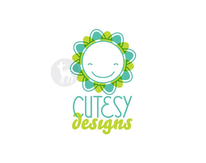 Ready Made, Simple and Cute Little Flower illustration Logo Design for your Business (OAK design) 2 logo variations