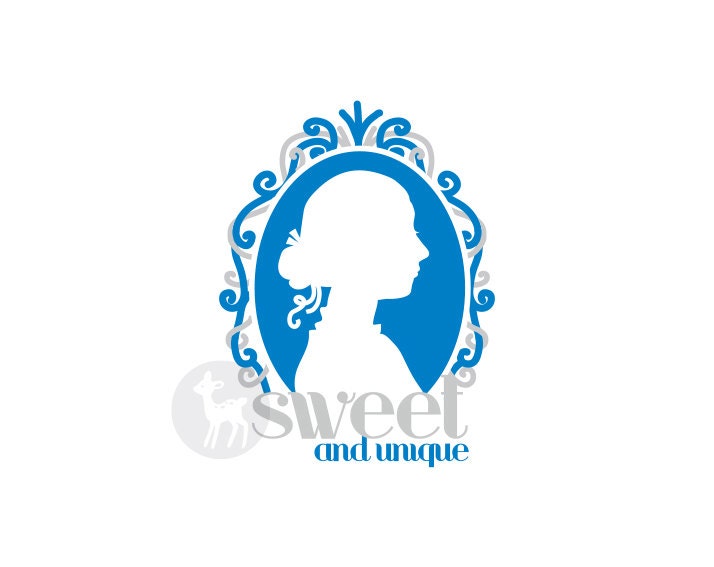 Ready Made, Simple and Cute Delftware Cameo illustration Logo Design for your Business (OAK design)