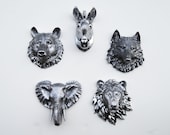 Faux Taxidermy - Create Your Own Zoo - Pick Any Three (3) Chrome Miniature Faux Taxidermy Pieces From the Picture to Create Your Own Zoo