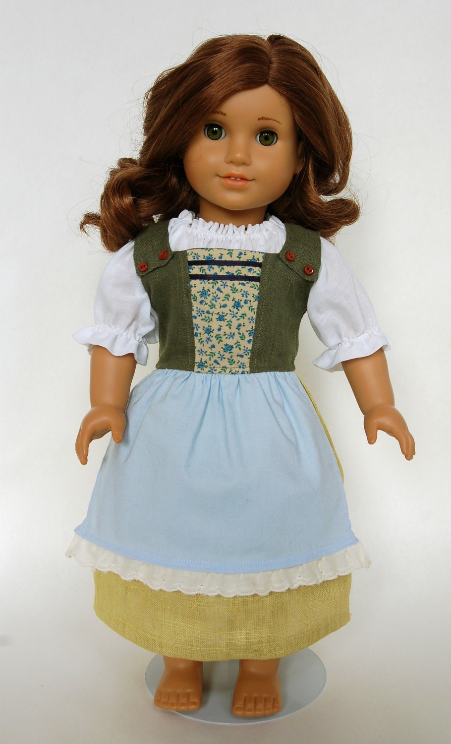 Forest Green Medieval Peasant Hobbit American Girl 18 inch Doll Outfit