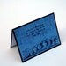 Rain Dance Note card, Black and Blue, Stamped Greeting Card, dance in the rain blank card, notecard, Dancers, friendship card