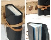 Leather Bound Journal Handmade Pocket Diary Travel Print Mini Art Notebook (007)