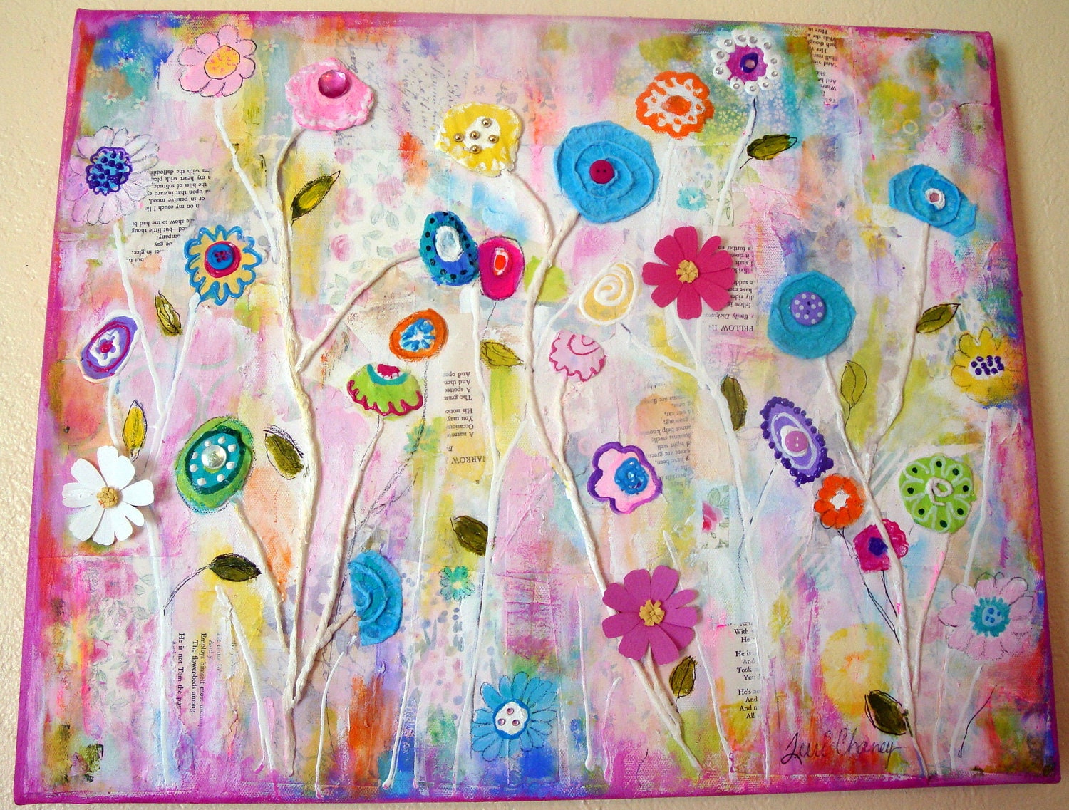 Fragrance of the Garden  16 x 20 original mixed media on canvas