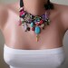 Mother's Day - Unique Necklace - Black and Colorful Bead Necklace - Speacial Handmade Design - Summer Collection