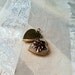 Sweet Vintage Two Tone Red Rose Heart Locket Pendant Estate Jewelry Victorian Retro