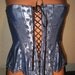 Vintage Victoria's Secret Blue Boned Corset Garter Straps New with tags Small