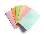 Pastel card blanks and envelopes, pack of 6, 4" x 6".