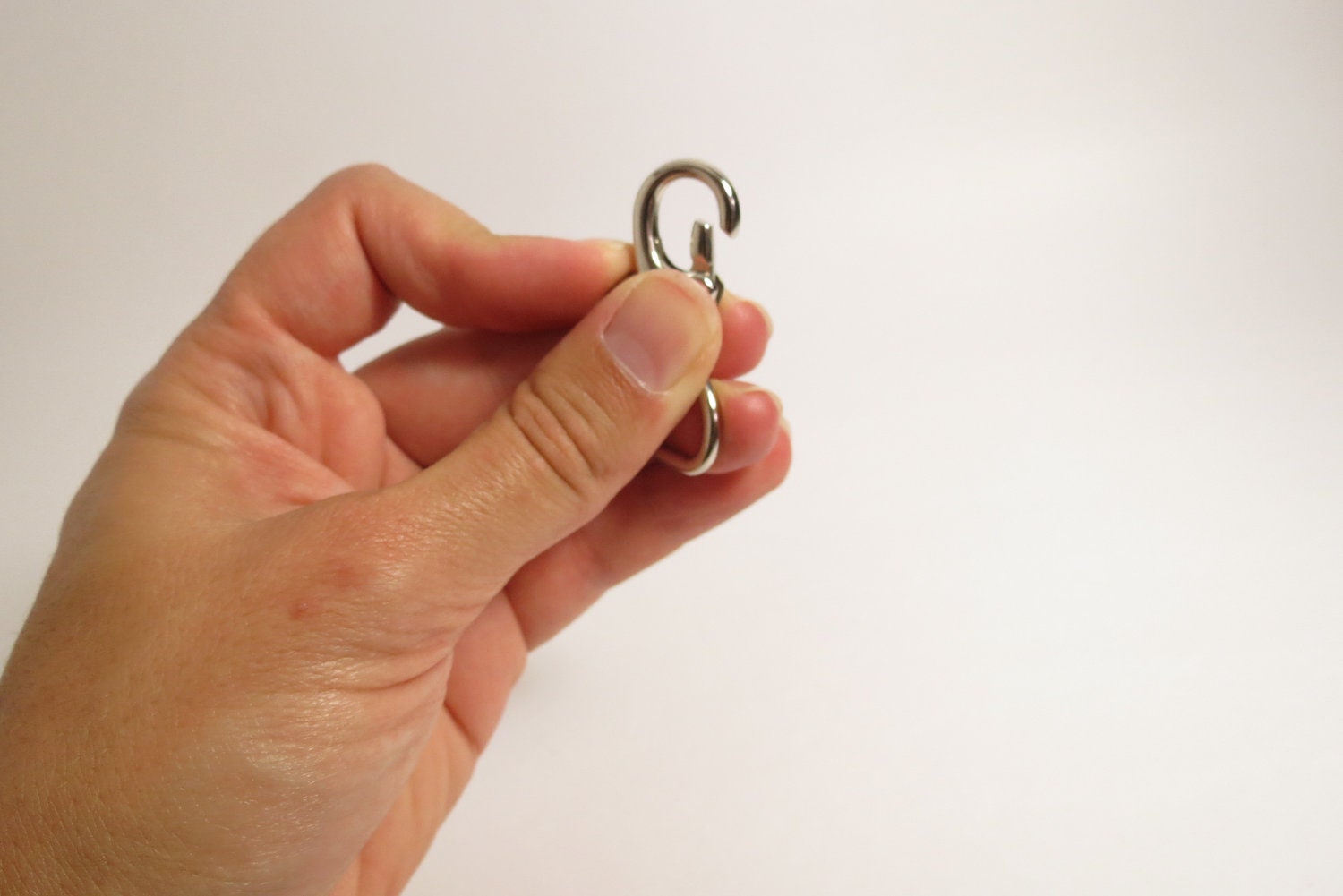 Trigger Snap Hook Addition to Key FOB Key Chain - Nickel - Key Clip - Key Holder - Clip On Key Chain