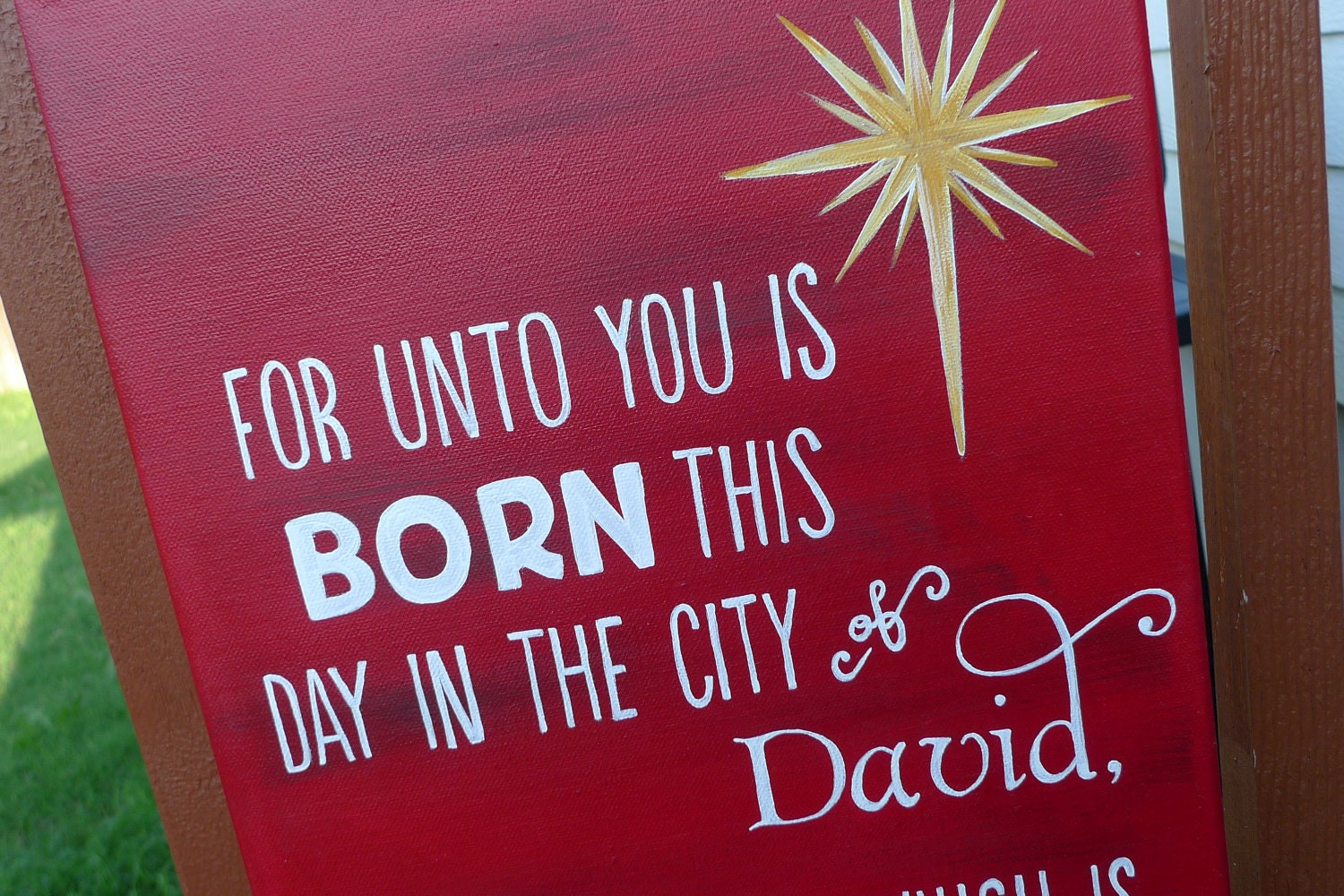 A Savior is Born, Luke 2 on Canvas
