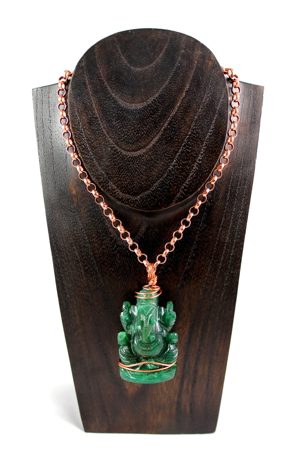 Unique Jade Ganesh Crystal Pendant "Sacred Divinity" by Joyful Earth Crystals