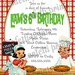 Birthday Invitation - PIZZA PARTY Printable