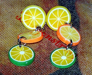 Citrus Dangle Earrings FREE SHIPPING