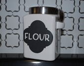 Custom Personalized Jar Label Vinyl Decal - Mason Jar Label - Canister Vinyl Label - Storage Container Tag - Measures in at 3 1/2" x 3 1/2"