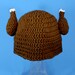 Thanksgiving Jive Turkey Hat, Brown Crochet Beanie, RTS Ready to Ship, Size Large (5 years-Adult)