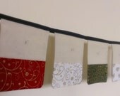 Fabric Christmas Advent Calendar Red White Green - READY NOW - 25% OFF