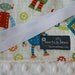 Organic Baby Blanket with Stroller Ties, Robot Factory in Multi by Caleb Gray and White Dot Minky