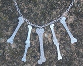 Bone necklace - laser cut sparkly acrylic