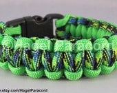 Aquatica with Neon Green trim cobra weave paracord bracelet