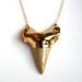Gold Shark Tooth Necklace. Extra Large on 30 inch Gold Filled Chain CHOOSE YOUR TOOTH