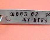 Moon of My Life Key Chain - Game of Thrones Inspired Dothraki Hand Stamped Keychain - Romantic Gift Under 10, For Her