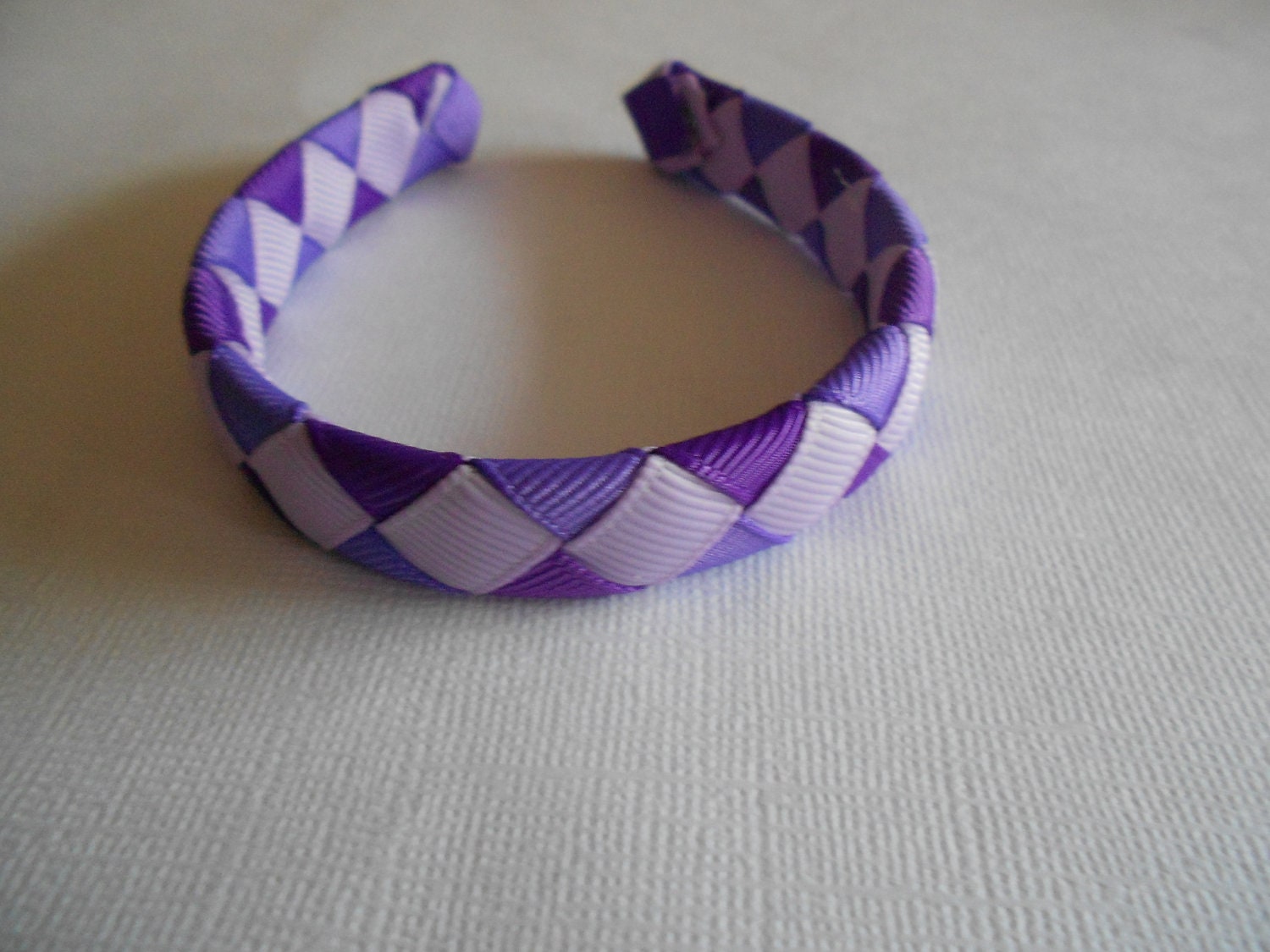 Purple woven headband for American Girl and 18 inch dolls