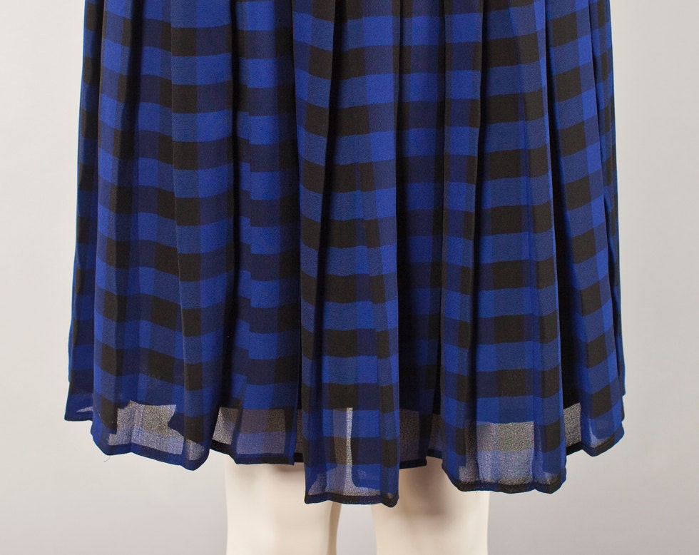 Grammar School: Blue and black plaid skirt with pleats