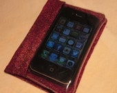 SALE Convertible iPhone 5/Droid Wallet "SmartWallet"  Water-Resistant (Maroon Speckles) CUSTOM