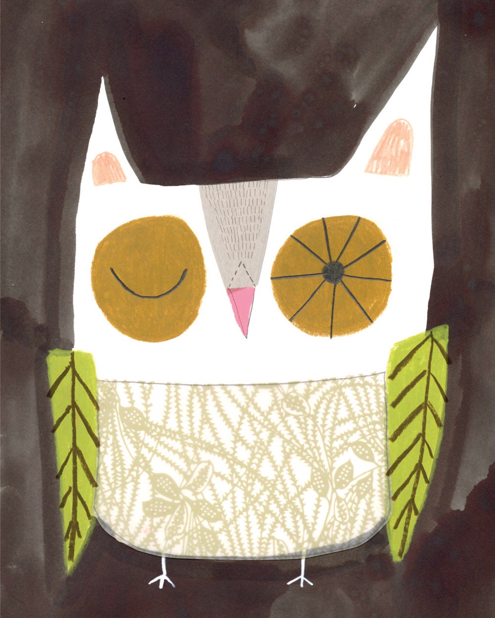 8" x 10" OWL PRINT from my original illustration