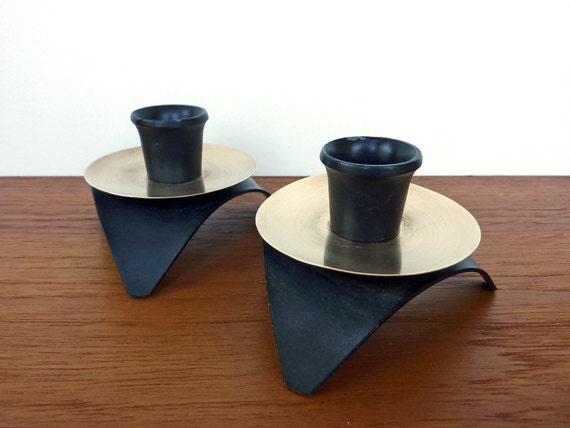 Pair of Mod Candle Holders