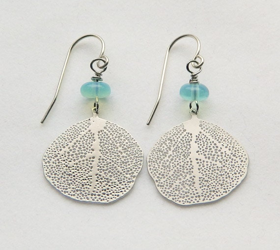 Silver Earrings,  Leaf Earrings, Silver Leaf Earrings, Delicate Nature Jewelry, Lightweight Filigree Dangles