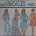 Vintage 1975 McCall's 4562 "Carefree" Pattern for Misses' Dress or Top in Size 10