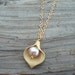Calla lily necklace with pearl