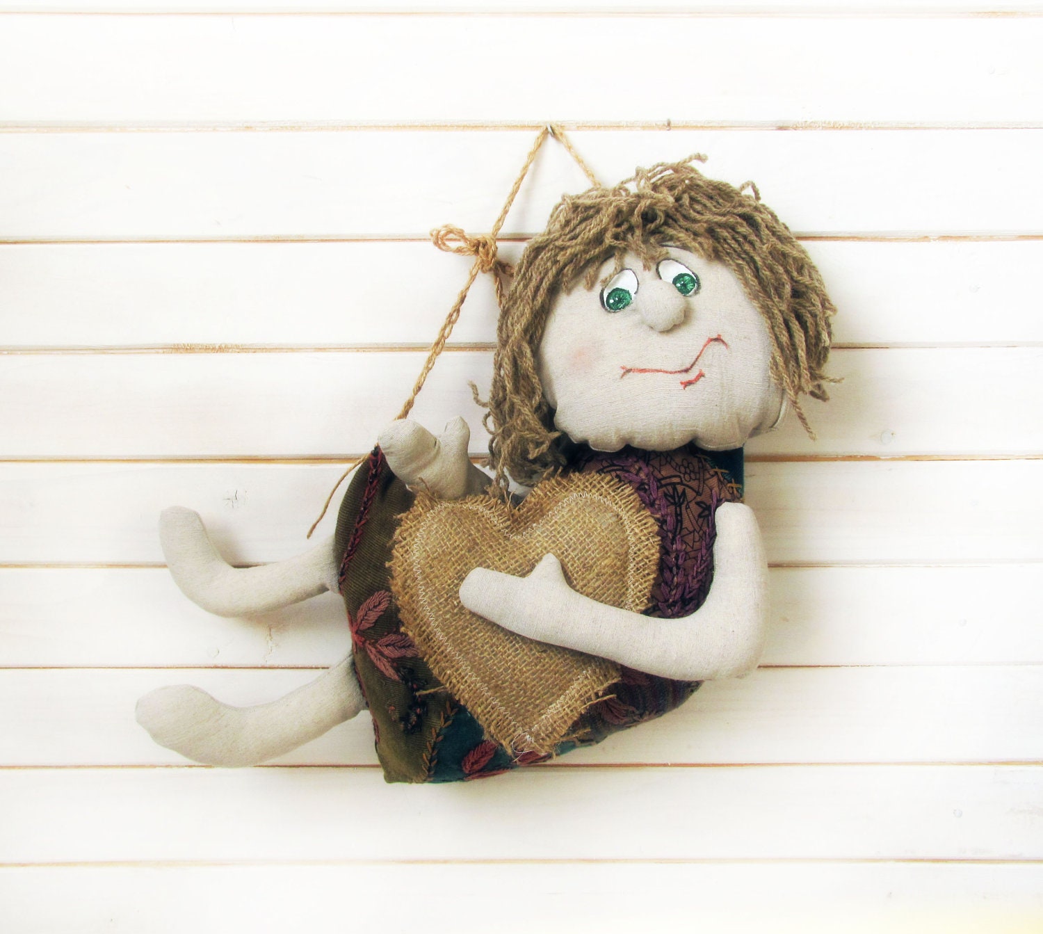 rustic doll,Primitive Doll, hand made doll, Rag Doll, Art Doll, funny doll, Home Decor, Cloth Doll, Child Friendly