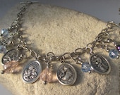 Fertility Necklace or Bracelet. St GERARD Saint Medal Charm Bracelet. Catholic Jewelry. St. Gerard. Expectant Mother. St. Joseph. St. Anne.