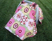 Car Seat Canopy - Large Flowers