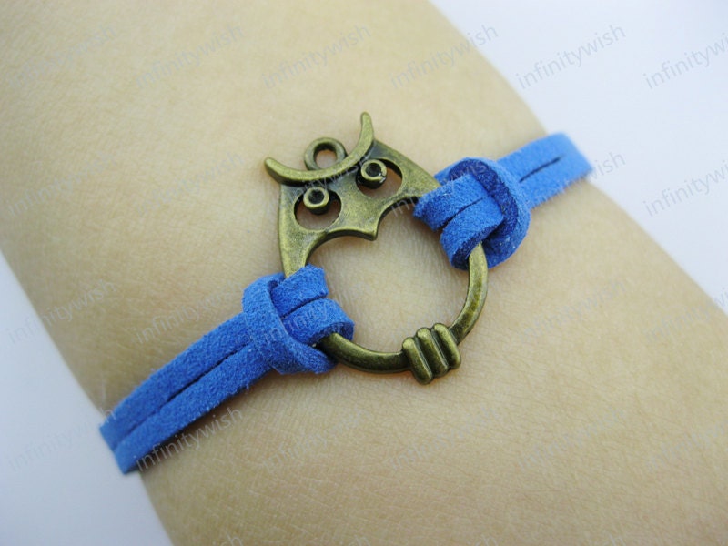 Bracelet-Owl bracelet,owl pendant -Z537