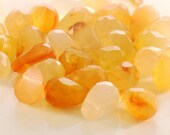 Natural Carnelian Faceted Teardrop Briolette Beads Orange and Clear AAA Quality.12x8mm Gemstone For Handmade Jewelry Design