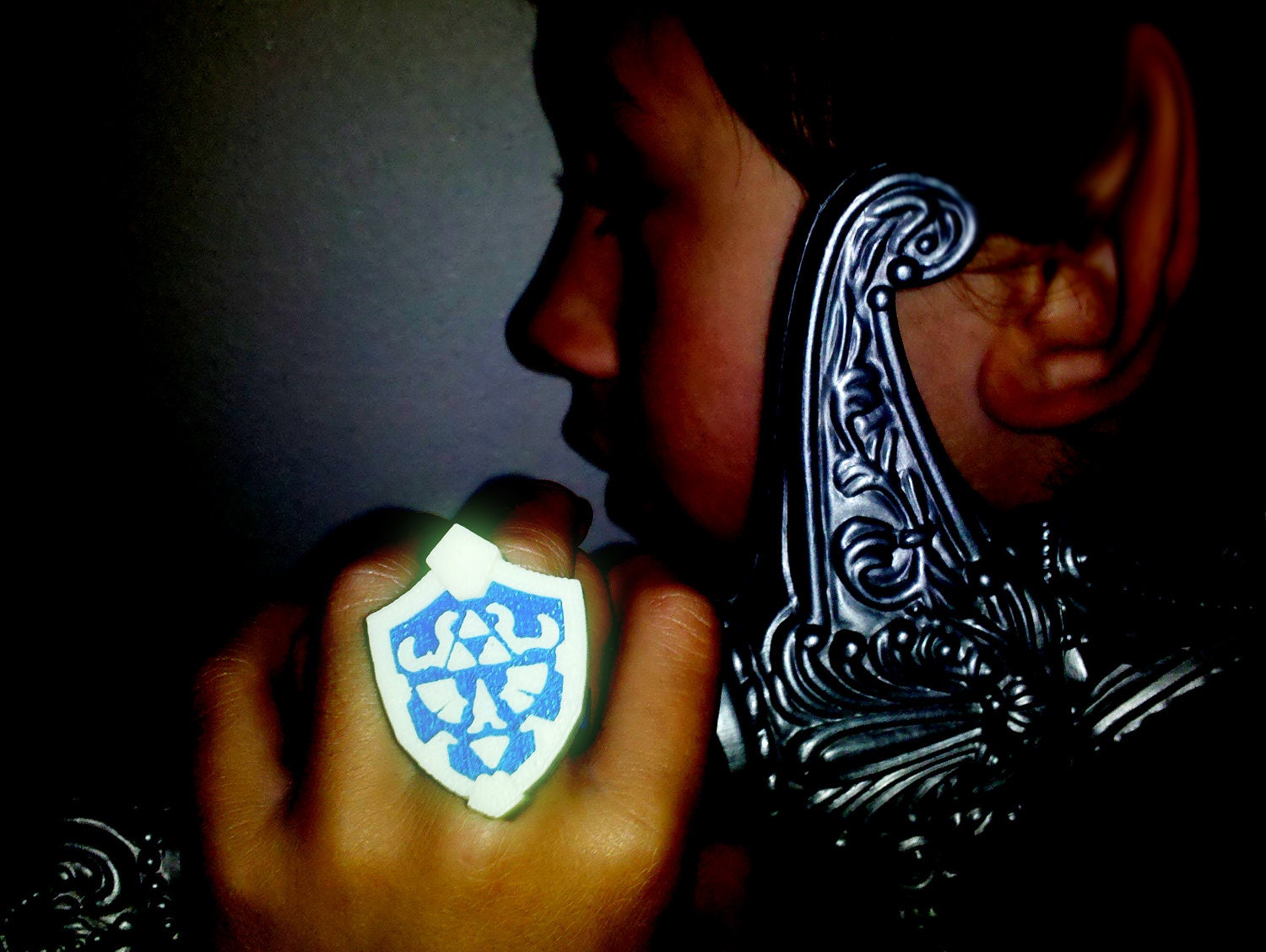 Glow-in-the-Dark Legend of Zelda Hylian Shield Ring