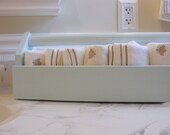 Wooden tote bath/spa decor magazine holder small items kids toys planter window box