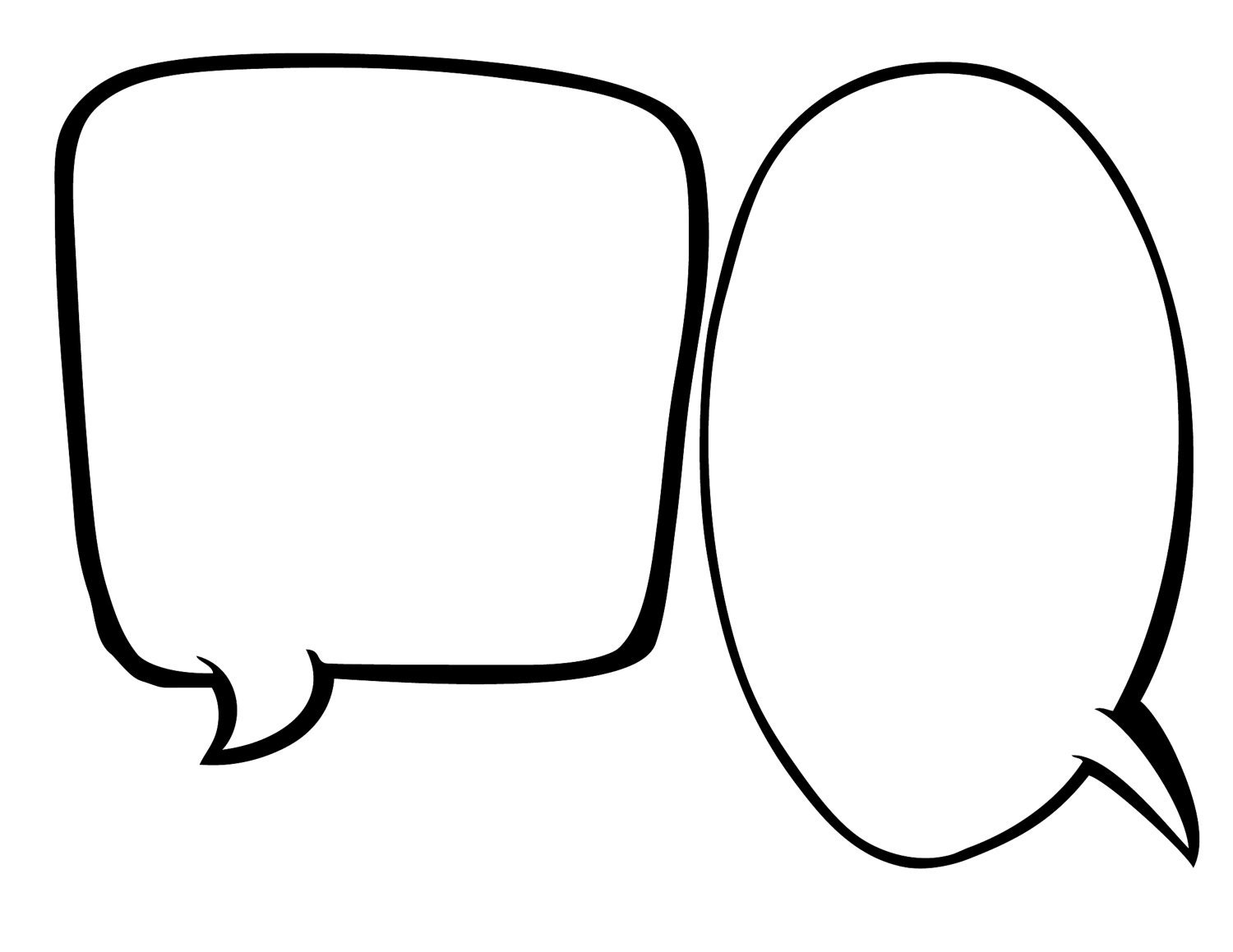 Blank Speech Bubbles