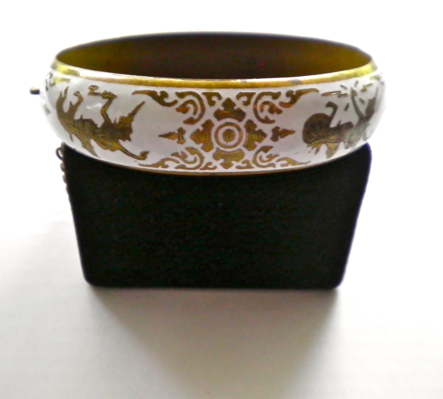 SIAM vintage Wide Clamper Bracelet Goddess of Lightning and God of Thunder